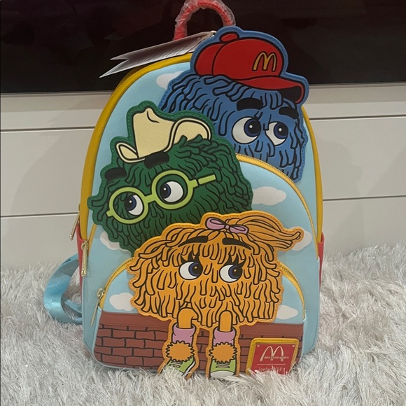 Loungefly Other - Loungefly McDonald's Characters Backpack - Blue, Yellow, Red